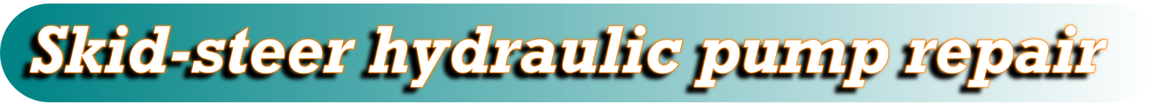 Skid-steer hydraulic pump repair 